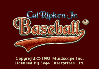 Заставка игры Cal Ripken Jr. Baseball
